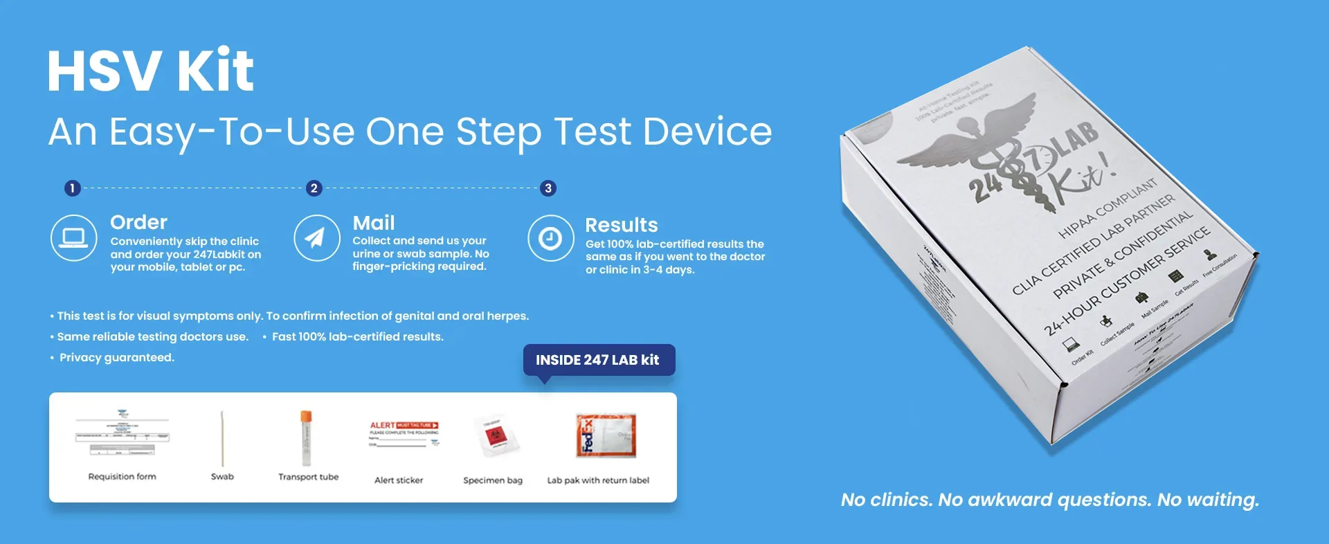 At-Home STD Testing Kit - Medical Lab & Diagnostic Testing